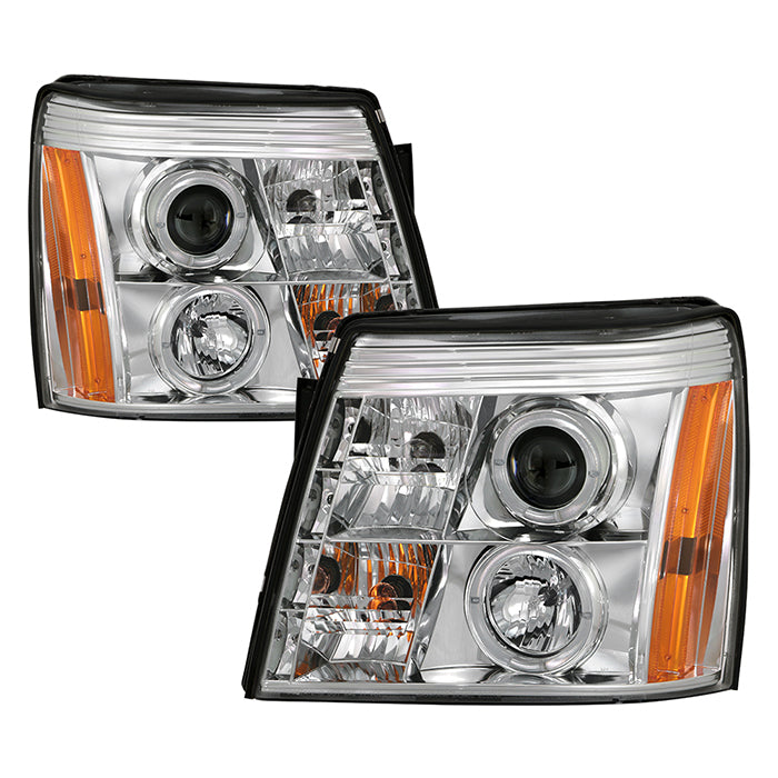 Cadillac Escalade Headlights, Cadillac Headlights, 03-06 Projector Headlights, Spyder Headlights, Headlights, Chrome Headlights, Escalade Headlights, Projector Headlight