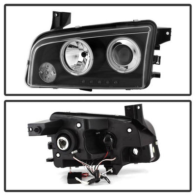 Dodge Projector Headlights, Dodge Charger Headlights, Dodge  06-10 Headlights, Projector Headlights, Black Projector Headlights, Spyder Projector Headlights