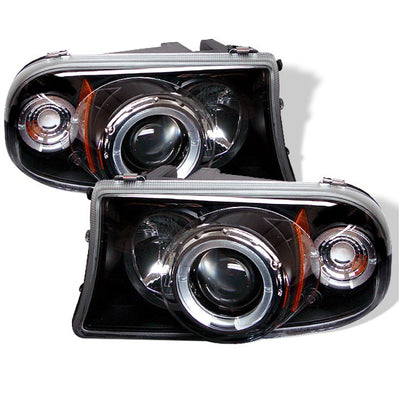 Dodge Headlights, Dodge Dakota Headlights, Dodge 97-04 Headlights, Projector Headlights, Black Headlights, Spyder Headlights