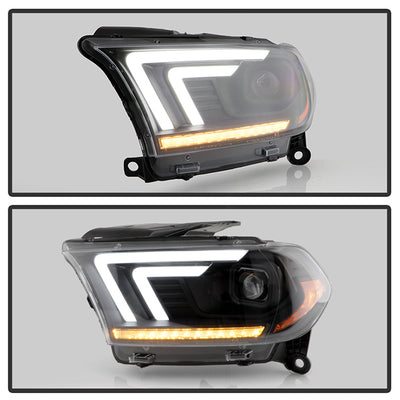 Dodge Projector Headlights, Dodge Durango Headlights, Dodge 2011-2013 Headlights, Projector Headlights, Black Headlights, Spyder Headlights
