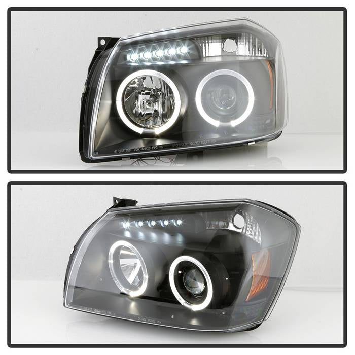 Dodge Projector Headlights, Projector Headlights, Dodge Magnum Headlights, Magnum Headlights, Black Headlights, 05-07 Projector Headlights