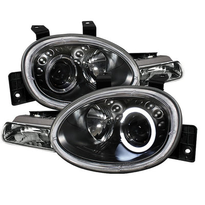 Dodge Projector Headlights, Dodge Neon Headlights, Dodge 95-99 Headlights, Projector Headlights, Black Headlights, Spyder Headlights