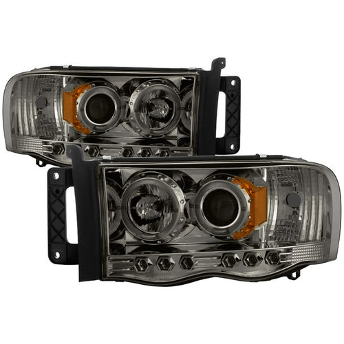 Dodge Projector Headlights, Dodge Ram 1500 Headlights, Dodge 02-05 Headlights, Dodge Ram 2500 Headlights, Dodge Ram 3500 Headlights, Dodge 03-05 Headlights, Projector Headlights, Smoke Headlights, Spyder Headlights