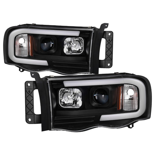 Dodge Projector Headlights, Dodge Ram 1500 Headlights, Dodge 02-05 Headlights, Dodge Ram 2500 Headlights, Dodge Ram 3500 Headlights, Dodge 03-05 Headlights, Projector Headlights, Black Headlights, Spyder Headlights