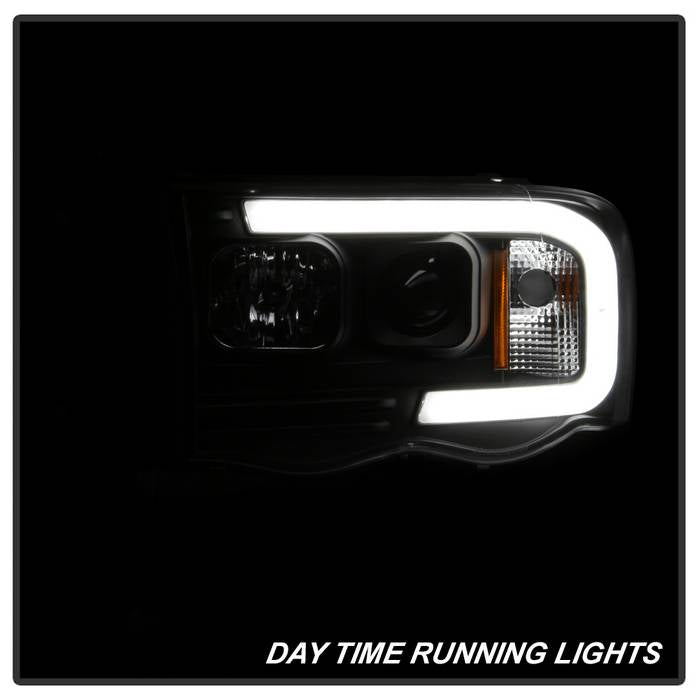 Dodge Projector Headlights, Dodge Ram 1500 Headlights, Dodge 02-05 Headlights, Dodge Ram 2500 Headlights, Dodge Ram 3500 Headlights, Dodge 03-05 Headlights, Projector Headlights, Black Headlights, Spyder Headlights