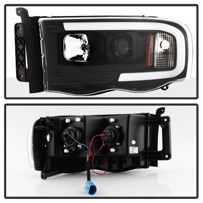 Dodge Projector Headlights, Dodge Ram 1500 Headlights, Dodge 02-05 Headlights, Dodge Ram 2500 Headlights, Dodge Ram 3500 Headlights, Dodge 03-05 Headlights, Projector Headlights, Black Headlights, Spyder Headlights