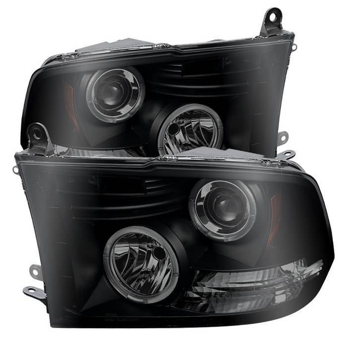 Dodge Ram Projector Headlights, Ram Projector Headlights, Ram 2500 Projector Headlights, Ram 3500 Projector Headlights, 2009-2019 Projector Headlights, Black Projector Headlightss, Spyder Projector Headlights, LED Projector Headlights