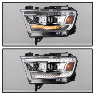 Dodge Projector Headlights, Dodge Ram Headlights, Ram 1500 Headlights, Dodge 2019-2020 Headlights, Projector Headlights, Chrome Headlights, Spyder Headlights