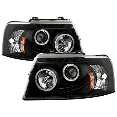 Ford Projector Headlights, Ford Expedition Headlights, 03-06 Projector Headlights, Expedition Projector Headlights, Black Projector Headlights
