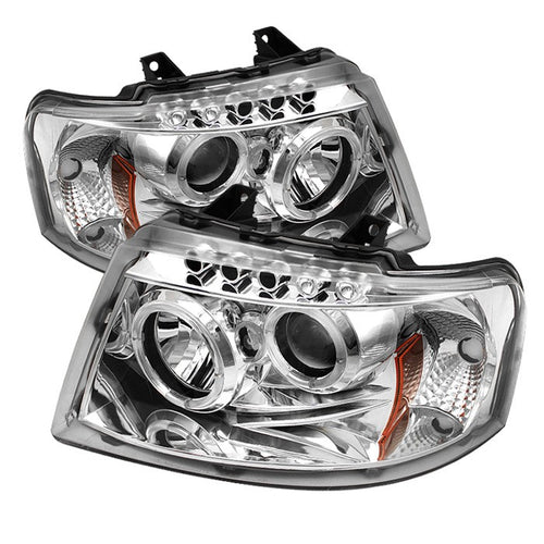Ford Projector Headlights, Projector Headlights, Ford Expedition Headlights, Expedition Projector Headlights, 03-06 Projector Headlights, Chrome Projector Headlights