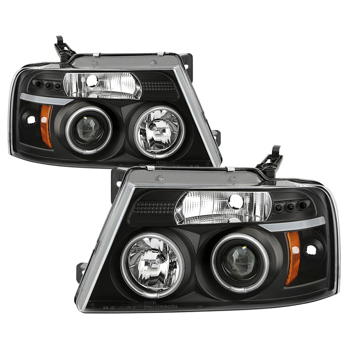 Ford  Projector Headlights, Ford F150 Headlights, Ford 04-08 Headlights, Projector Headlights, Black Projector Headlights, Spyder Projector Headlights