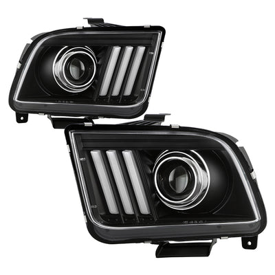 Ford Headlights, Ford Mustang Headlights, Ford 2005-2008 Headlights, Headlights, Black Headlights, Spyder Headlights