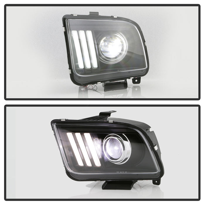 Ford Headlights, Ford Mustang Headlights, Ford 2005-2008 Headlights, Headlights, Black Headlights, Spyder Headlights