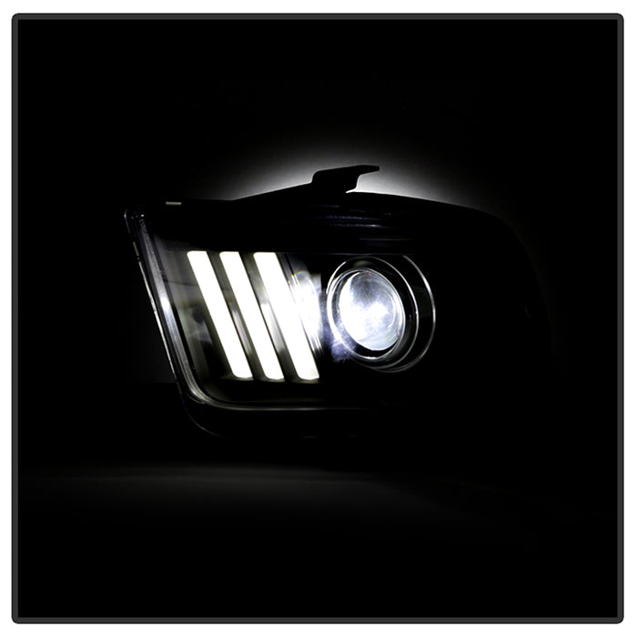 Ford Headlights, Ford Mustang Headlights, Ford 2005-2008 Headlights, Headlights, Black Headlights, Spyder Headlights