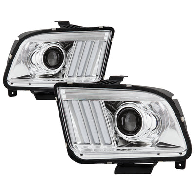 Ford Projector Headlights, Ford Mustang Headlights, Ford 2005-2008 Headlights, Projector Headlights, Chrome Projector Headlights, Spyder Headlights
