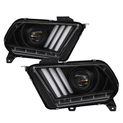 Ford Projector Headlights, Ford Mustang Headlights, Ford 2013-2014 Headlights, Projector Headlights, Black Projector Headlights, Spyder Headlights