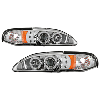 Ford Projector Headlights, Ford Mustang Headlights, Ford 94-98 Headlights, Projector Headlights, Chrome Projector Headlights, Spyder Headlights