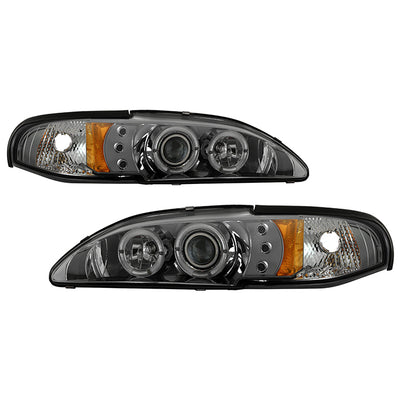 Ford Projector Headlights, Ford Mustang Headlights, Ford 94-98 Headlights, Projector Headlights, Smoke Projector Headlights, Spyder Headlights