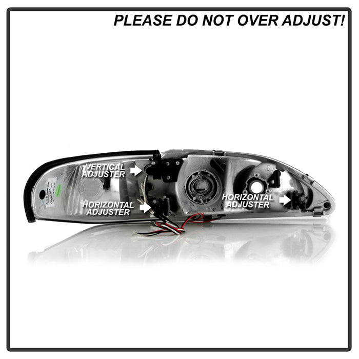 Ford Projector Headlights, Ford Mustang Headlights, Ford 94-98 Headlights, Projector Headlights, Smoke Projector Headlights, Spyder Headlights