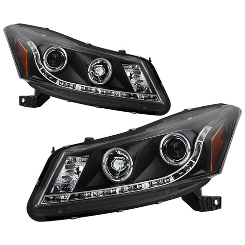 Honda Projector Headlights, Honda Accord Headlights, Accord 08-12 Headlights, Projector Headlights, Black Projector Headlights, Headlights, Spyder Headlights