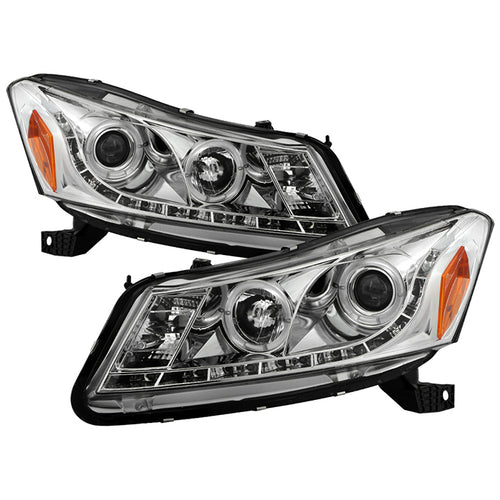 Honda Projector Headlights, Honda Accord Headlights, Accord 08-12 Headlights, Projector Headlights, Chrome Projector Headlights, Headlights, Spyder Headlights