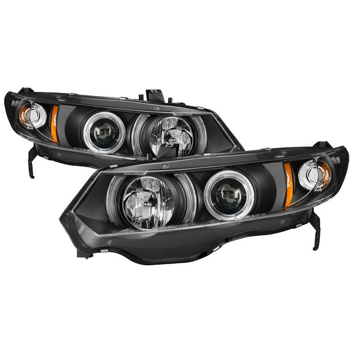 Honda Projector Headlights, Honda Civic Headlights, 06-08 Headlights, Black Headlights, Projector Headlights, Civic Projector Headlights