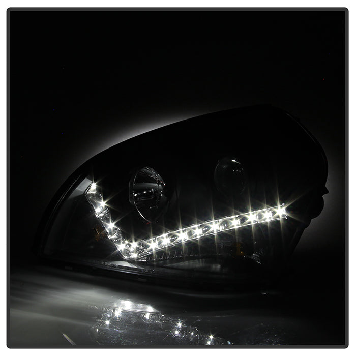 Hyundai Projector Headlights, Hyundai Tucson Headlights, Tucson 04-09 Headlights, Projector Headlights, Black Projector Headlights, Spyder Headlights