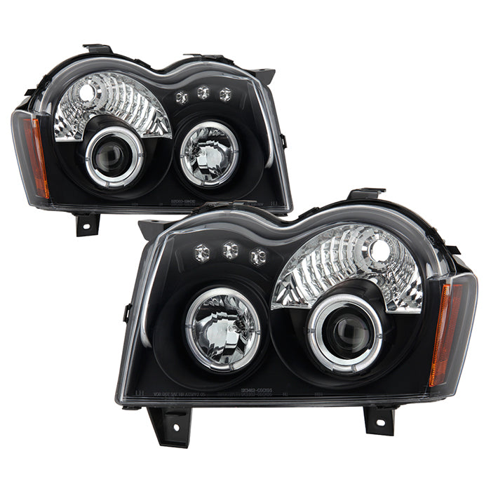 Jeep Projector Headlights, Grand Cherokee Headlights, Projector Headlights, 05-07 Projector Headlights, Black Projector Headlights, Jeep Grand Cherokee Headlights, Spyder Projector Headlights