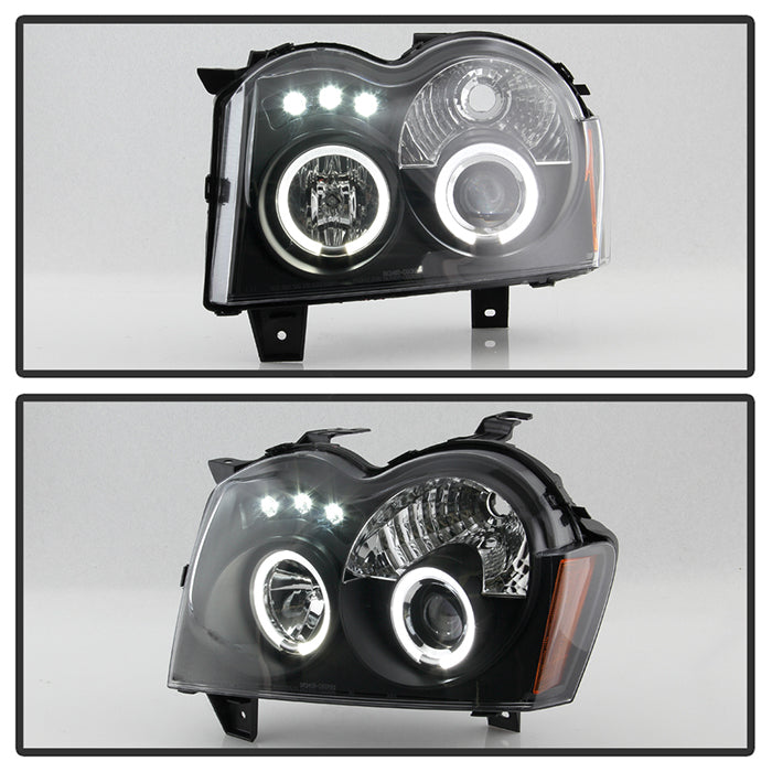 Jeep Projector Headlights, Grand Cherokee Headlights, Projector Headlights, 05-07 Projector Headlights, Black Projector Headlights, Jeep Grand Cherokee Headlights, Spyder Projector Headlights