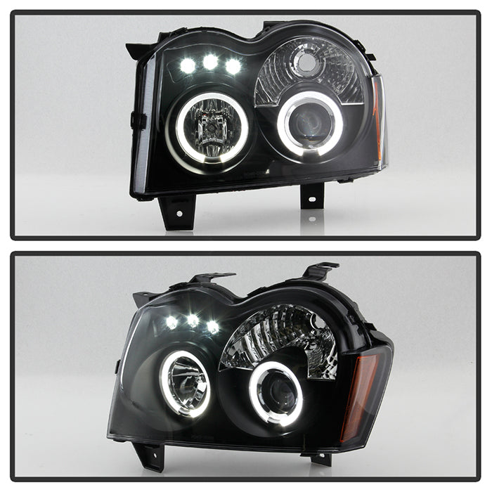 Jeep Projector Headlights, Jeep Grand Cherokee Headlights, Projector Headlights, 05-07 Projector Headlights, Black Smoke Headlights, Spyder Projector Headlights