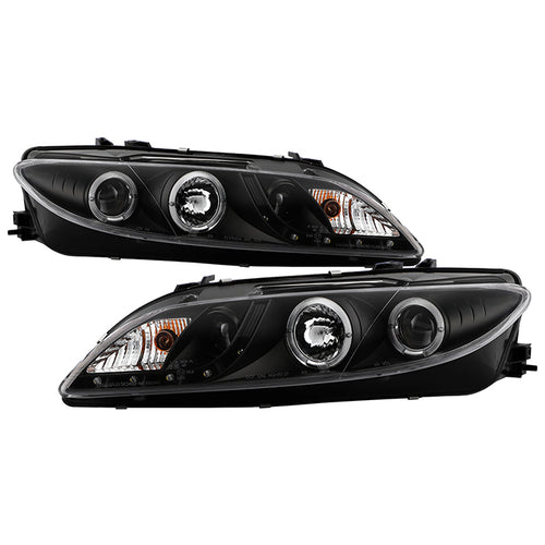 Mazda Projector Headlights, Mazda6 Projector Headlights, Projector Headlights, 03-05 Projector Headlights, Spyder Projector Headlights, Black Projector Headlights