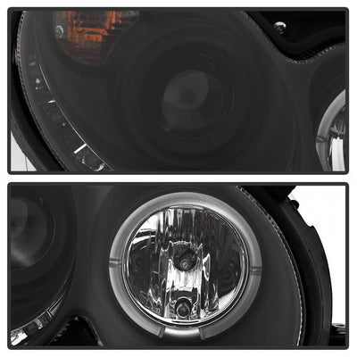 Mercedes Benz Headlights, Mercedes Benz CLK Headlights, Projector Headlights, 03-09 Projector Headlights, Black Projector Headlights,  Spyder Projector Headlights