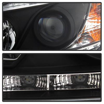 Mercedes Benz Projector Headlights, Mercedes Benz C Class Headlights, Projector Headlights, 08-11 Projector Headlights, Black Projector Headlights, Spyder Projector Headlights