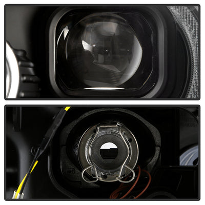 Mini Projector Headlights, Mini Cooper Headlights, 2007-2012 Headlights, Projector Headlights, Black Projector Headlights, Spyder Projector Headlights