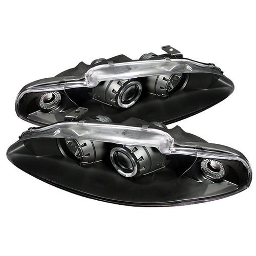 Mitsubishi Projector Headlights, Mitsubishi Eclipse Headlights, 95-96 Projector Headlights, Black Projector Headlights, Spyder Projector Headlights