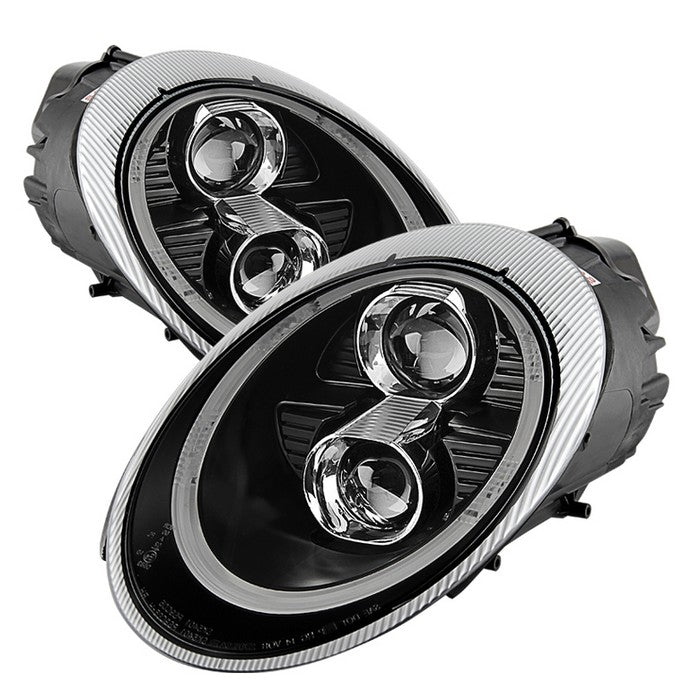 Porsche Projector Headlights, 2005-2009 Projector Headlights, 911 Projector Headlights, Black Projector Headlights, Spyder Projector Headlights, 997 Projector Headlights, Porsche 911 Headlights, Porsche 997 Headlights