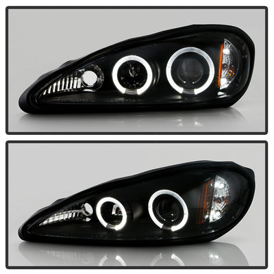 Pontiac Projector Headlights, Pontiac Grand Headlights, 99-05 Projector Headlights, Black Projector Headlights, Spyder Projector Headlights, Grand Projector Headlights