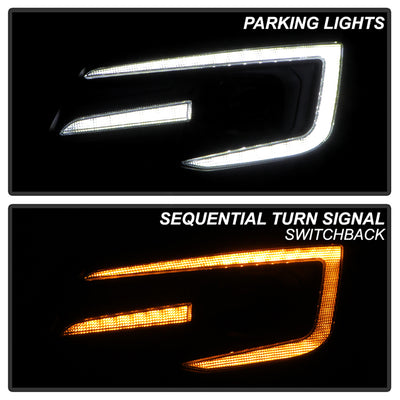 Subaru Forester Headlights, Subaru LED Headlights, Forester LED Headlights, 2014-2016 LED Headlights, Turn Signal Headlights, Black Projector Headlights, Spyder Projector Headlights