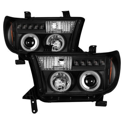 Toyota Projector Headlights, Toyota Tundra Headlights, Toyota Sequoia Headlights, Sequoia Projector Headlights, 07-13 Projector Headlights, 08-13 Projector Headlights, Black Projector Headlights, Tundra Projector Headlights, Spyder Projector Headlights