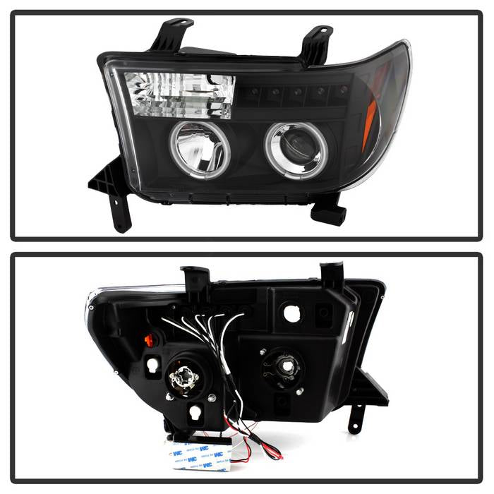 Toyota Projector Headlights, Toyota Tundra Headlights, Toyota Sequoia Headlights, Sequoia Projector Headlights, 07-13 Projector Headlights, 08-13 Projector Headlights, Black Projector Headlights, Tundra Projector Headlights, Spyder Projector Headlights