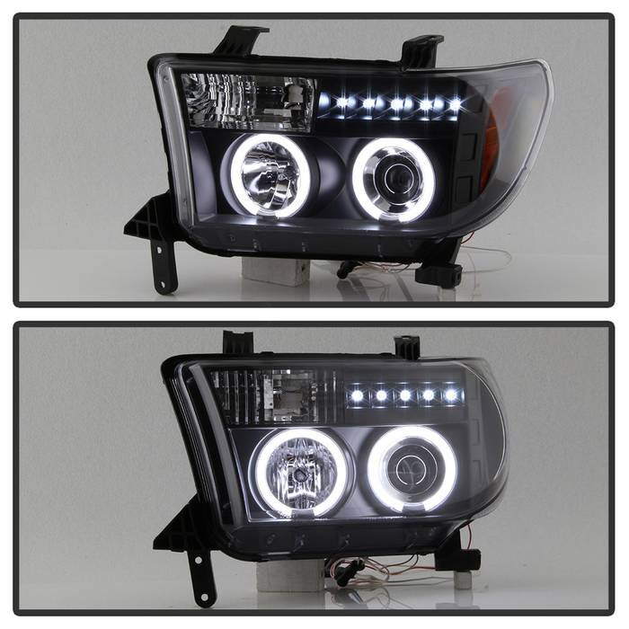 Toyota Projector Headlights, Toyota Tundra Headlights, Toyota Sequoia Headlights, Sequoia Projector Headlights, 07-13 Projector Headlights, 08-13 Projector Headlights, Black Projector Headlights, Tundra Projector Headlights, Spyder Projector Headlights