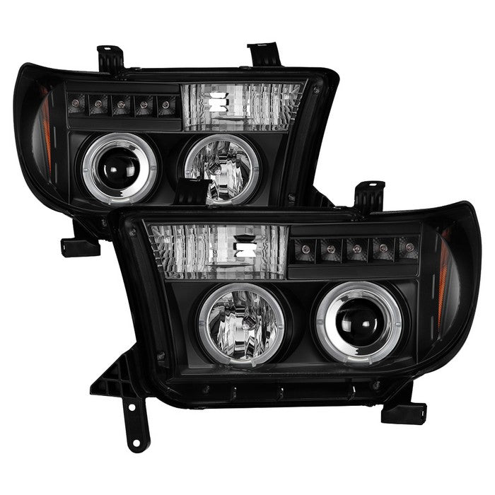 Toyota Projector Headlights, Toyota Tundra Headlights, Tundra Projector Headlights, 07-13 Projector Headlights, 08-13 Projector Headlights, Black Projector Headlights, Sequoia Projector Headlights, Toyota Sequoia Headlights, Spyder Projector Headlights