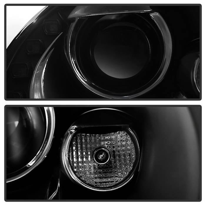 Volkswagen Projector Headlights, Beetle Projector Headlights, LED Projector Headlights, 06-10 Projector Headlights, DRL Projector Headlights, Black Projector Headlights, Spyder Projector Headlights, Volkswagen Beetle Headlights