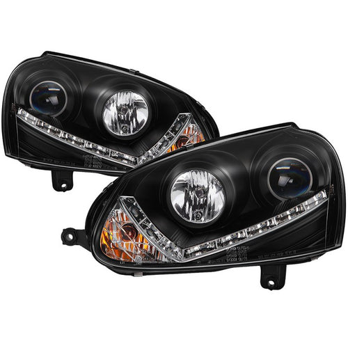 Volkswagen Projector Headlights, GTI Projector Headlights, Jetta Projector Headlights, 06-09 Projector Headlights, Rabbit Projector Headlights, Black Projector Headlights, Spyder Projector Headlights, Volkswagen GTI Headlights, Halogen Model Headlights