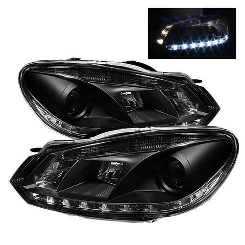 Volkswagen Projector Headlights, GTI Projector Headlights, Golf Projector Headlights, 10-13 Projector Headlights, Black Projector Headlights, Spyder Projector Headlights, Volkswagen GTI Headlights, Volkswagen Golf Headlights