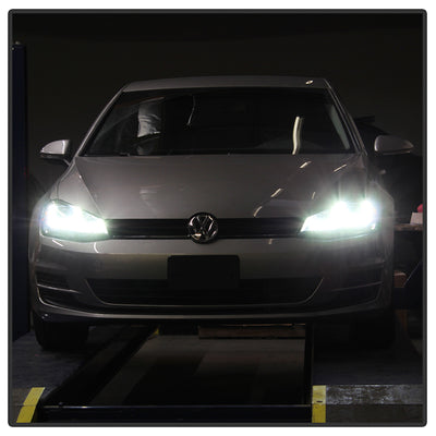 Volkswagen Headlights, Volkswagen Golf Headlights, Golf VII Projector Headlights, Golf VII 14-19 Headlights, Black Projector Headlights, Projector Headlights, Headlights, Spyder Headlights