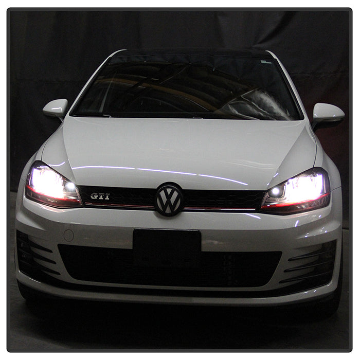 Volkswagen Headlights, Volkswagen Golf Headlights , Golf VII Projector Headlights, Golf VII 14-19 Headlights, Black Projector Headlights, Projector Headlights, Headlights, Spyder Headlights