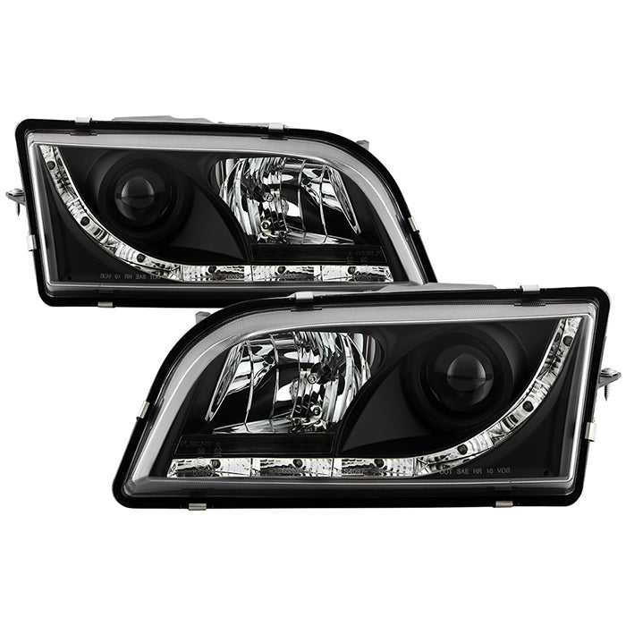 Volvo Projector Headlights, S40 Projector Headlights, 97-03 Volvo Headlights, Black Projector Headlights, Spyder Projector Headlights, LED Projector Headlights, Volvo S40 Headlights