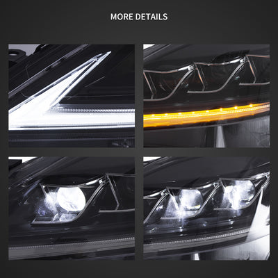 06-12 Lexus IS250/IS250C/IS350/IS220d & 08-14 ISF(XE20) Vland Matrix Projector Headlights Black