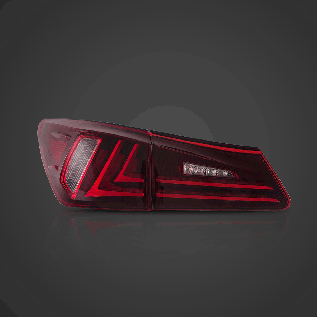 06-12 Lexus IS Series 2th Gen (XE20) Vland LED Tail Lights with Amber Turn Signal